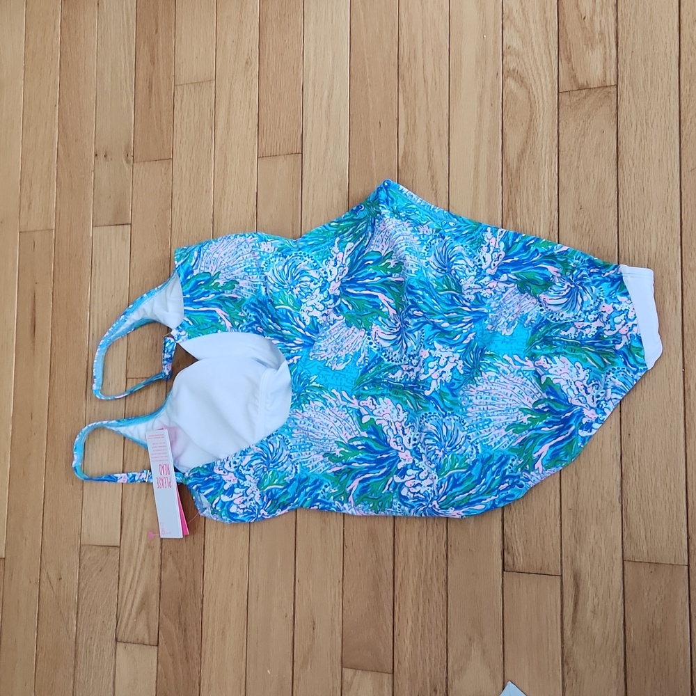 Lilly pulitzer brin scoop neck swimsuit size 10 - Picture 2 of 3